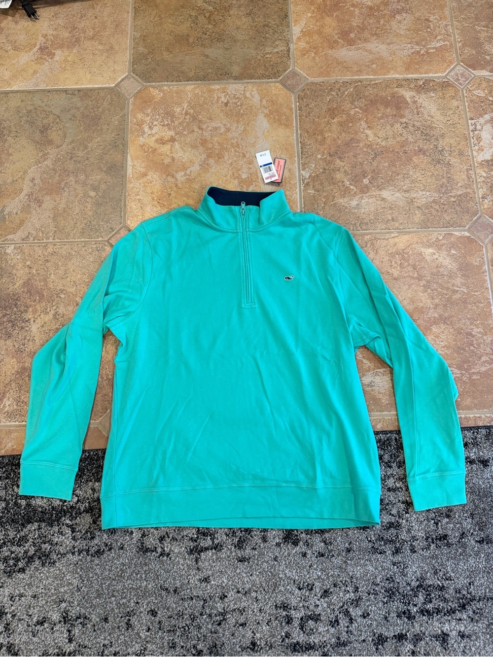 Vineyard Vines Men’s Teal Quarter-Zip Pullover